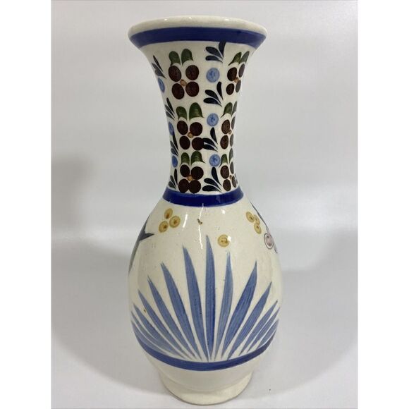 Large Vintage Mexican Tonala Folk Art Pottery Vase 12” - Picture 4 of 9
